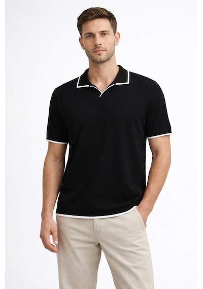 Cazador Erkek Polo Yaka Triko Tshirt 34125 Siyah