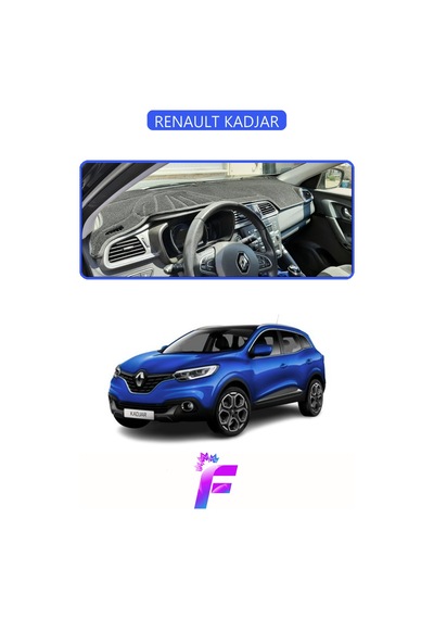 Renault Kadjar 2015-2018 Uyumlu Torpido Örtüsü Yansıma Önleyici Tam Koruma Hızlı Montaj J77