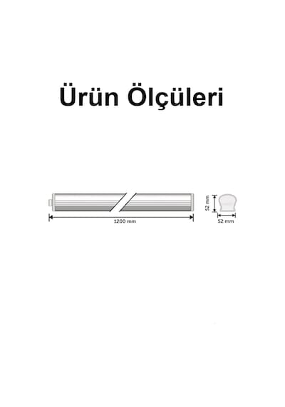 60w 120 Cm Yatay Led Etanj Armatür-trafolu Beyaz Işık 1 Adet Beyaz