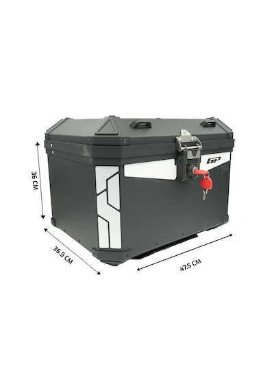 Gp Kompozit Base Universal 58 Lt Alüminyum Motosiklet Çantası Siyah Diğer