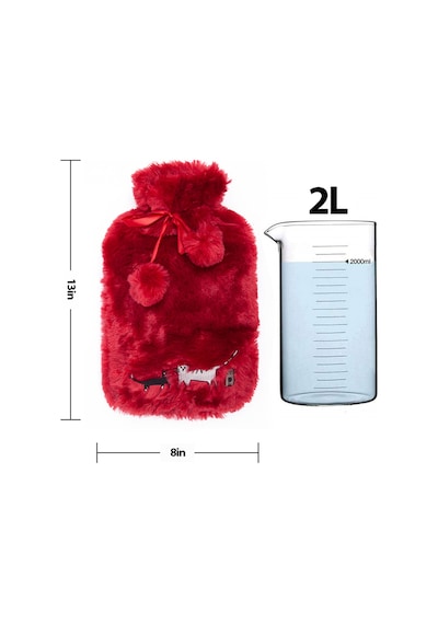Biggdesign Cats Peluş Sıcak Su Torbası Bordo