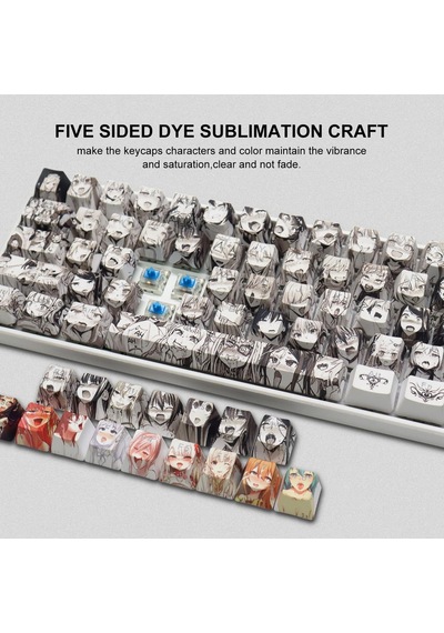 Pbt Anime Keycaps 108 Tuşlar, Xvx Japon Özel Arkadan Aydınlatmalı 61/87/104/108 Cherry Gateron Mx Anahtarları Mekan