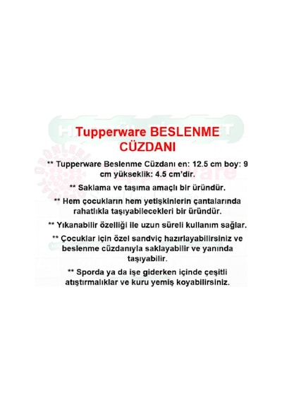 Tupperware Kurabiye Kız Beslenme Kabı ( Istiridye )