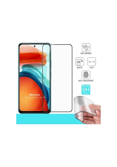 For Xiaomi Poco X3 Gt Seramik Matte Flexible Ekran Koruyucu Siyah