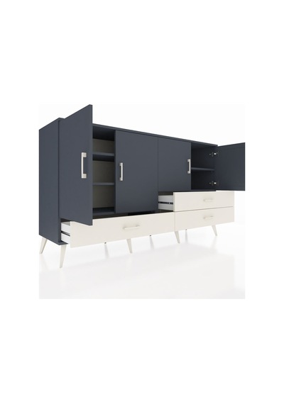 Hyperion Konsol 5 Raflı 3 Çekmeceli 4 Kapaklı 176x44x99 Antrasit- Antrasit-antrasit/aytaşı Hyperion Konsol 5 Raflı 3 Çekmeceli 4 Kapaklı 176x44x99 Antrasit- Antrasit-antrasit/aytaşı