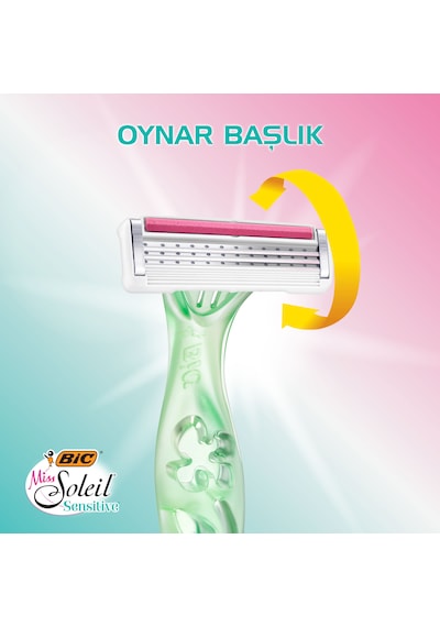 Bic Miss Soleil Sensitive Bundle Kadın Tıraş Bıçağı Seti 3'lü + Makyaj Çantası