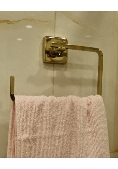 Çelik Banyo Paslanmaz Pirinç Kumru Kare Havluluk Altın 10 Yıl Garantili Gold