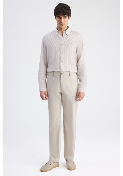 D's Damat Ds Damat Comfort Fit Bej Gabardin Chino Pantolon 6hcc3ı303778m