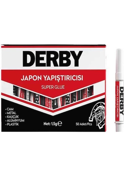 Japon Yapıştırıcısı Derby 1 Adet Mini Parmak Japon Yapıştırıcı Kuvvetli Hızlı Yapıştırıcı 1.5 Gr 1 Adet