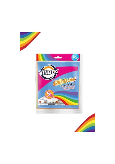 Vindex Rainbow Temizlik Bezi 5'li