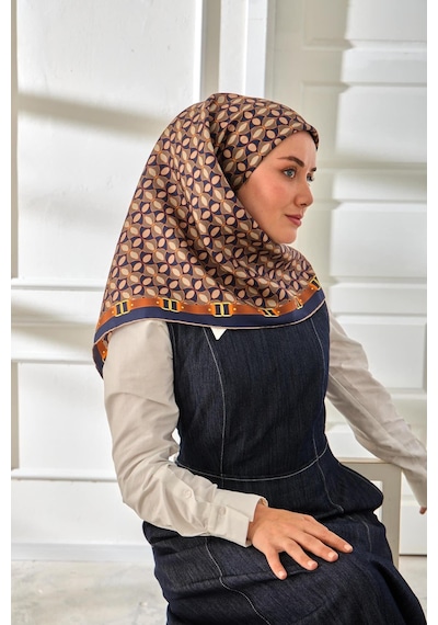 Silk Home Twill İpek Eşarp 11481-30 Siyah, Taba, Gri, Siyah