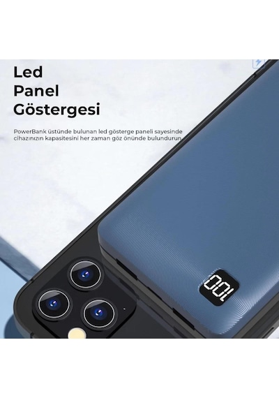Philips 10000 Mah 22.5W USB Ve Type-C PD Üç Çıkışlı Led Göstergeli Powerbank