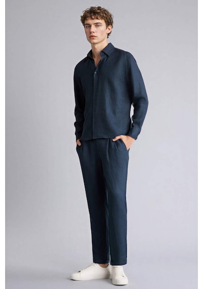 Defacto Relax Fıt Duble Paça Keten Pantolon C1826ax26smnv255 Lacivert-nv255