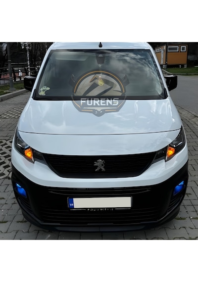 Peugeot Rifter 2018-2024 Uyumlu H Lip Esnek Ön Lip 2 Parça Karlık Ön Ek Tampon Altı Dil