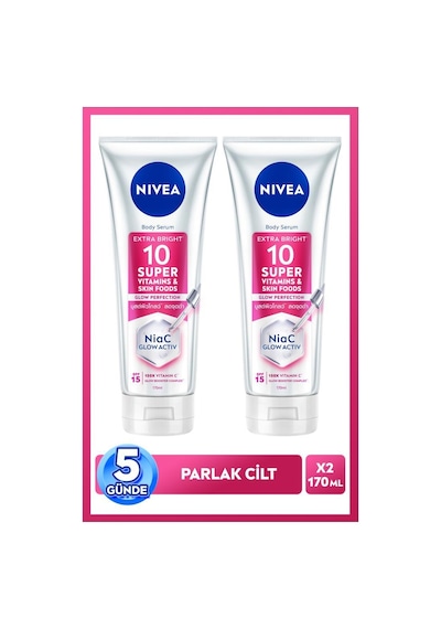 Spf15 Super10 Serum Etkili Aydınlatıcı Ve Nemlendirici Vücut Losyonu 170ml, C Vitamini, Niasinamid