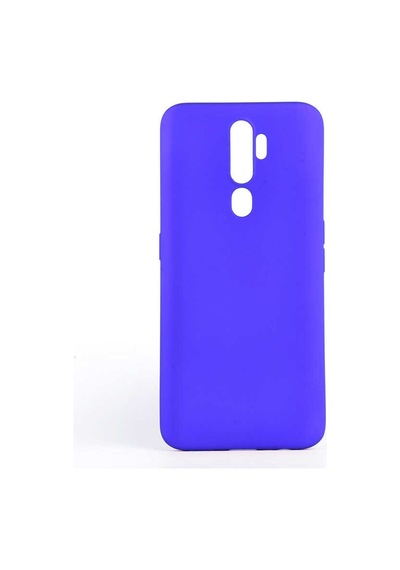 Ekılıf - Oppo A9 2020 Uyumlu Kılıf Mat Soft Premier Silikon Kapak - Saks Mavi