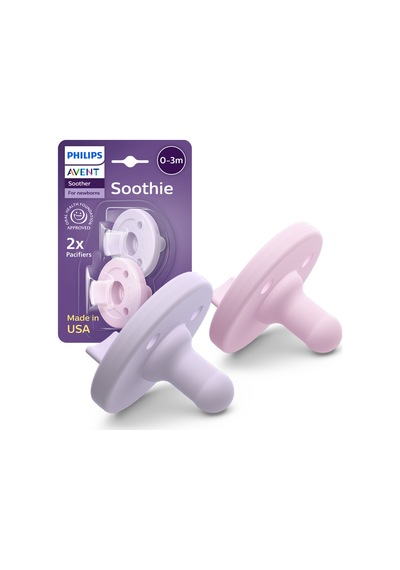 Soothie Emzik, Ortadontik, %100 Silikon, 0-3 Ay, Kız, Scf191/20