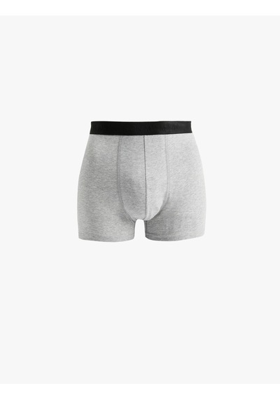 Koton Basic Pamuklu 3'lü Boxer Seti Gri Melanj 6wlm90065mk Gri Melanj