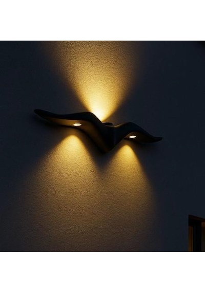 Elektrikle Çalışır, 10 Watt İç Ve Dış Mekan Amber Işık Kelvin Led Aplik, Modern Tasarım Armatür Amber