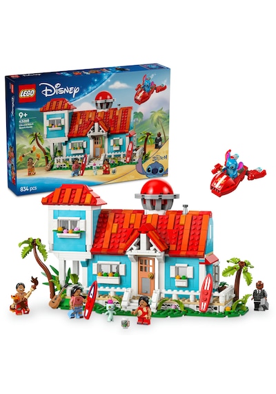 LEGO® ǀ Disney Lilo ve Stiç Plaj Evi 43268 - 9 Yaş ve Üzeri Prenses Seven Çocuklar için Yaratıcı Oyuncak Yapım Seti (834 Parça)