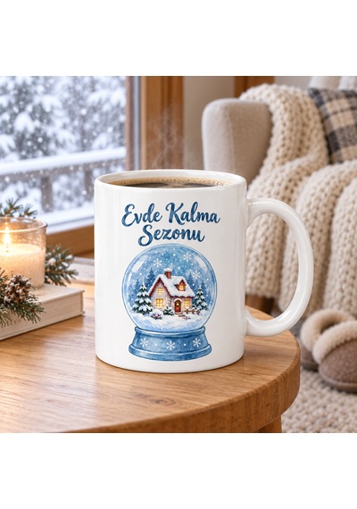 Storeşahin Evde Kalma Sezonu Tasarımlı Porselen Kupa - Model 397 Shn0720 Çok Renkli
