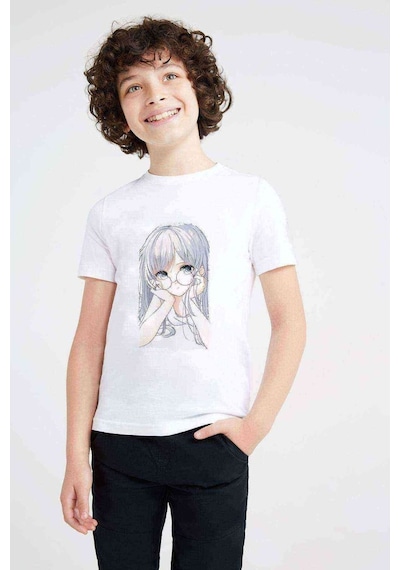 Tshirthane Anime Fairy Tail Glass Guild Emblem Baskılı Unisex Çocuk Beyaz T (534780801)