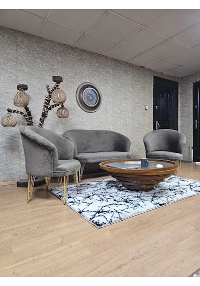 Zafir Teddy Takım Gold Kaplama Telli Ayak Çay Seti Koltuk - Berjer , Balkon, Salon, Ofis Kahverengi Zafir Teddy Takım Gold Kaplama Telli Ayak Çay Seti Koltuk - Berjer , Balkon, Salon, Ofis Kahverengi
