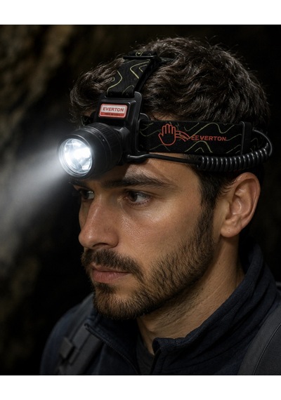 Hubrendy Tekno 30w Led Kafa Feneri Sensörlü Type C Şarjlı AÇIK GRİ KAHVE KARIŞIMI