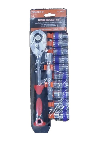 Nalburkent Dekecr-v Lokma Takımı 1/2" Cırcırlı 12 Parça Crv G-10052