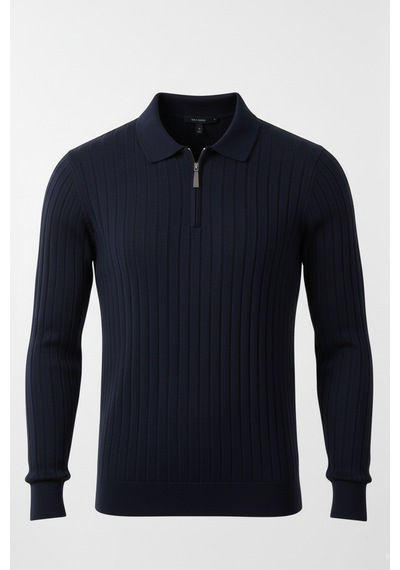 Deepsea Erkek Lacivert Slim Fit Polo Yaka Triko Kazak - Yumuşak Dokulu Esnek Ve Şık Görünüm 2605305 Lacivert Deepsea Erkek Lacivert Slim Fit Polo Yaka Triko Kazak - Yumuşak Dokulu Esnek Ve Şık Görünüm 2605305 Lacivert