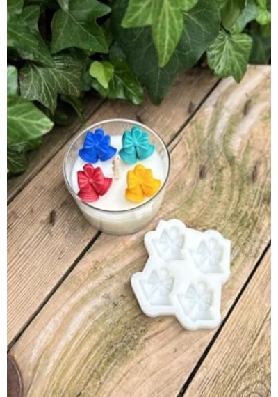 Yılbaşı Çanı Mini Dörtlü Mum Kalıbı Silikon