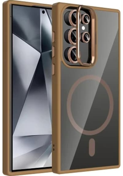 Galaxy S25 Ultra İçin Uyumlu Standlı Ve Kamera Lens li Şarj Özellikli Ultra Lüks Kılıf