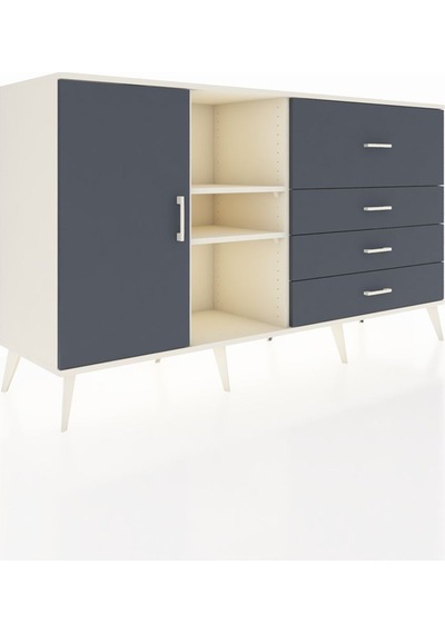 Kronos Konsol 4 Raflı 4 Çekmeceli Tek Kapaklı 176x59x99 Aytaşı-a Aytaşı-antrasit Kronos Konsol 4 Raflı 4 Çekmeceli Tek Kapaklı 176x59x99 Aytaşı-a Aytaşı-antrasit