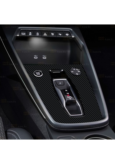 Audi A3 Uyumlu Vites Etrafı 5d Karbon Görünümlü Tpu Koruma 2025-2026
