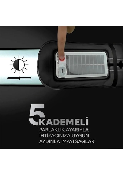 Zmr Zmr-385 Katlanır Şişirilebilir Beyaz Ledli Aydınlatma Tüpü Usb Ve Güneş Enerjisi Şarjlı Armatür