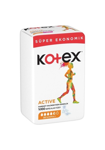 Kotex Hijyenik Ped Active Normal Süper Ekonomik 22'li