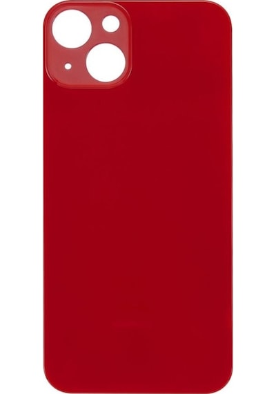Apple Uyumlu iPhone 13 Logolu Arka Pil Batarya Kapağı - Lens Hariç Kırmızı