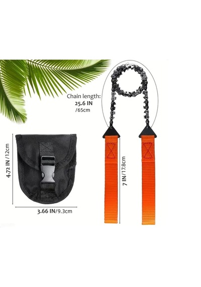 Taşınabilir El Zincirli Testere Özel Taşıma Çantalı Kamp & Bushcraft Odun Kesici