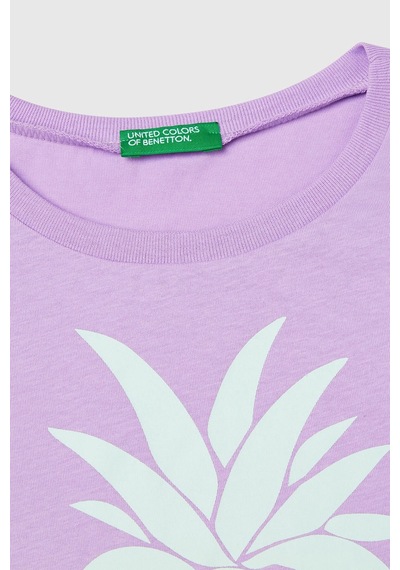United Colors Of Benetton Kız Çocuk T Shirt 3jerc10pb Lila Lila