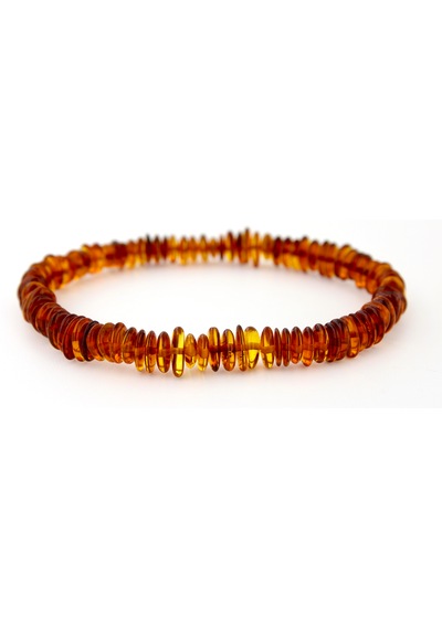 Kehribar Bileklik Amorf Pul Tasarım Ambergold Blk23-85 Çok Renkli