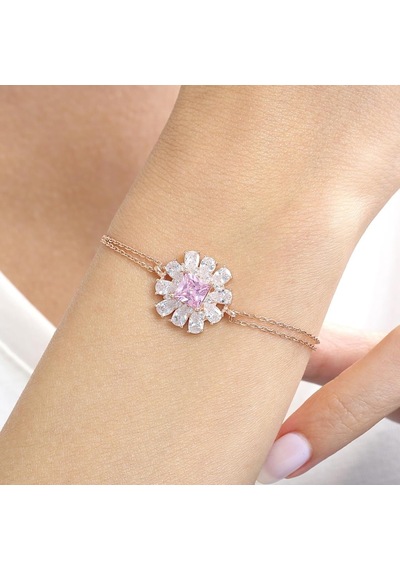 Mia Vento Effective Diamond Milano Rüyası Rose Renk Pink Taşlı Gümüş Bileklik