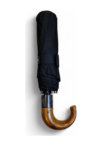 Baginn 10 Telli Full Otomatik Baston Saplı Şemsiye 95 Cm Çap 33 Cm Kapalı Boyut Çanta Boy Çelik Telli Siyah