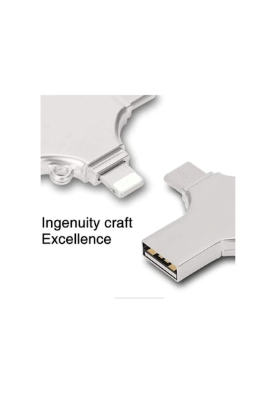 Otg 4in1 Cep Telefonu Çok Fonksiyonlu Usb Flash Bellek 128 Gb Type-c, Micro Sd Ve Kart Okuyucu 1 Adet