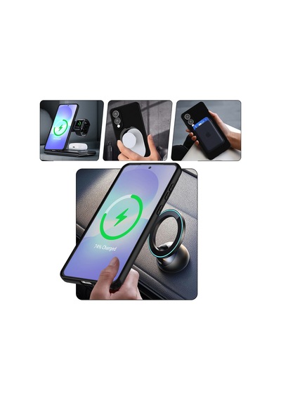 Techaks Galaxy Uyumlu S25 Ultra Kılıf M-safe Şarj Özellikli Standlı Tchs Samara Kapak - Desert Gold Altın