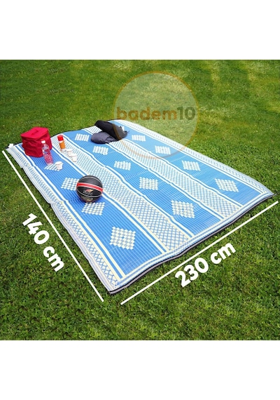 Plastik Hasır Halı Kilim Piknik Cami Park Plaj Bahçe Balkon Teras Kamp Outdoor Karavan 140 X 230 Cm 98 x 98