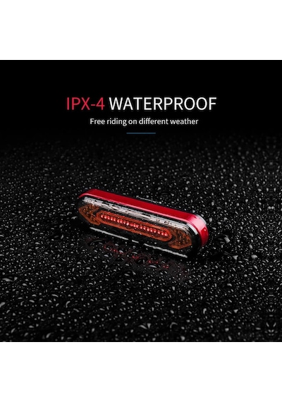Usb Şarjlı Wireless Bisiklet Sinyal Stop Lambası Kırmızı