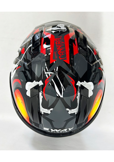 Sway Sw 868 Cannibal Black Grey Red Güneş Vizörlü Siyah Camlı