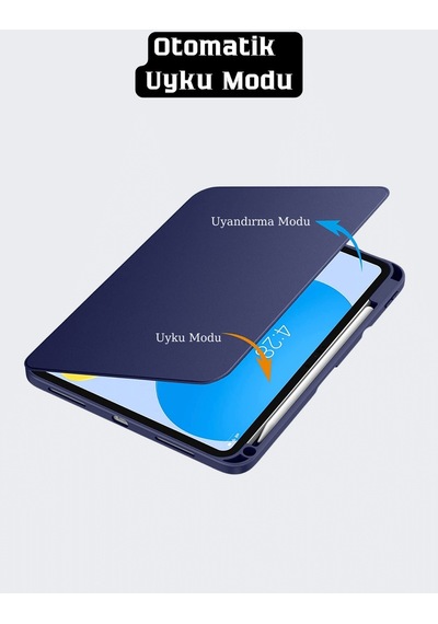 Apple Uyumlu iPad Air 11 İnç 2024 M2 Çipli 6.nesil 360 Dönebilen Standlı Pino Tablet Kılıfı