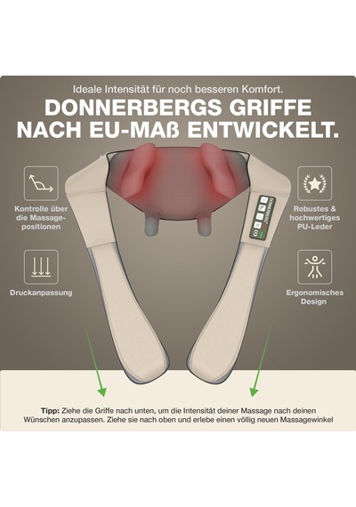 Donnerberg Proneck Boyun Masajı Kablosuz, Shiatsu Ve Derin Masaj