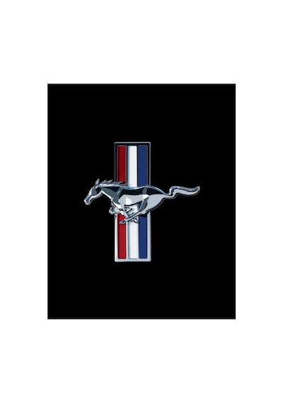 Zepplin Giyim Ford Mustang Logo Siyah Büyük Sırt Patch Yama